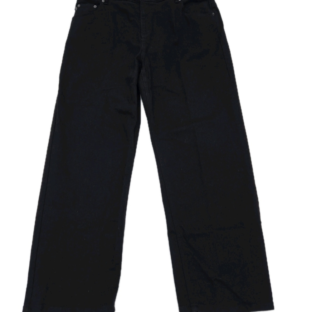 Lauren Jeans Co. Ralph Lauren Black Classic Straight Leg Jeans Women 16W Stretch